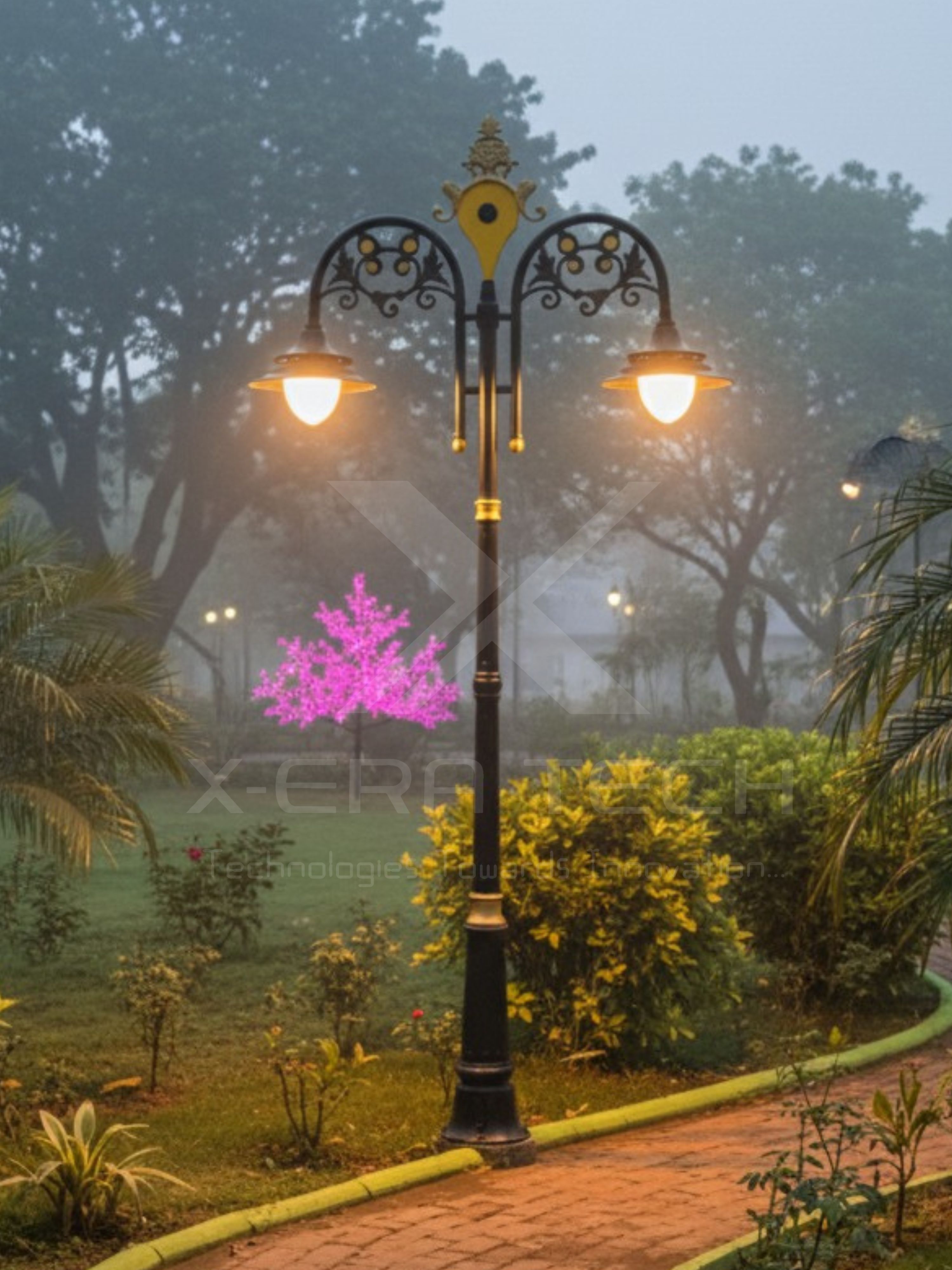 Decorative LED street light pole design 13